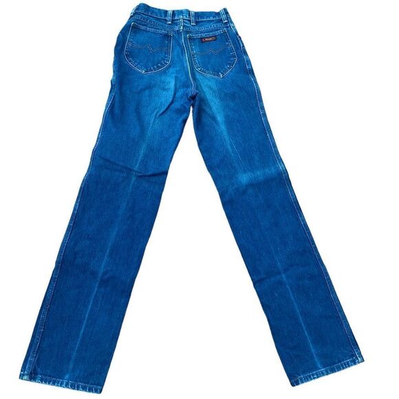 Wrangler 70's/80's High Waisted Tapered Leg Stitched Back Pocket Western Jeans - Picture 4 of 5